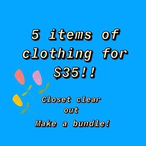 ‼️5/$35‼️ most clothing!!